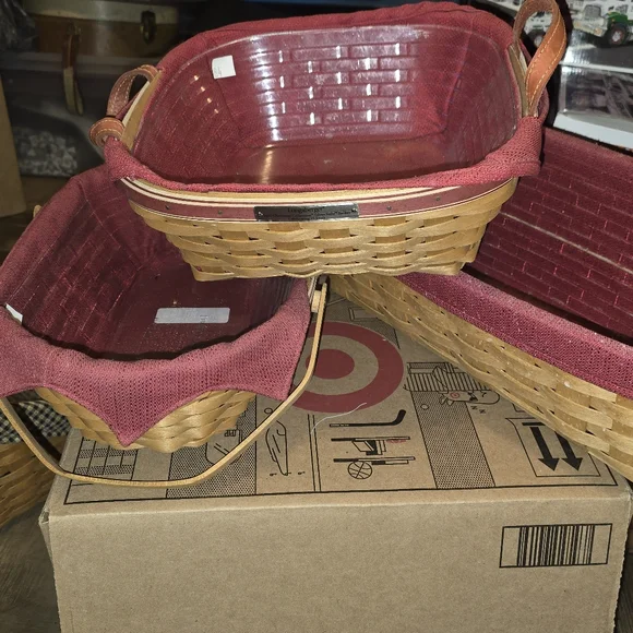 3 piece longaberger christmas baskets - Picture 1 of 10